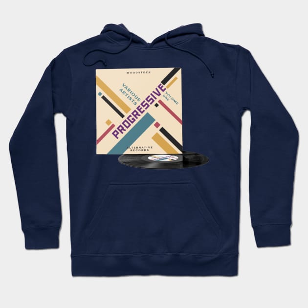 RETRO VINYL PROGRESSIVE MUSIC Hoodie by elSALMA